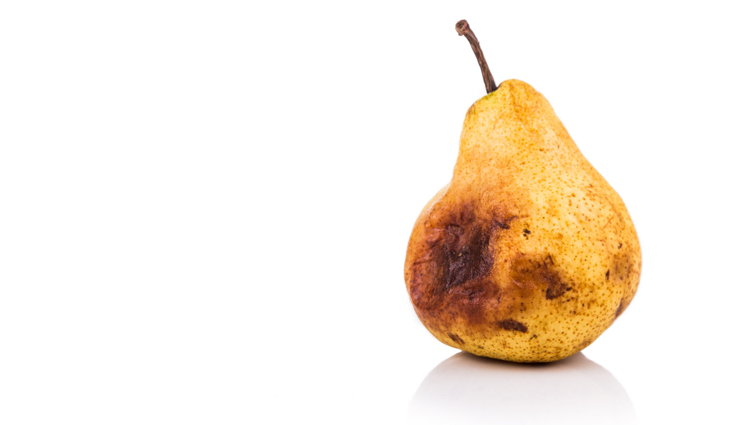 picture of a bruised pear